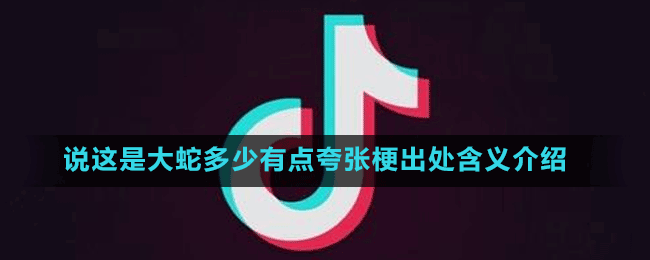 說這是大蛇多少有點夸張梗出處含義介紹