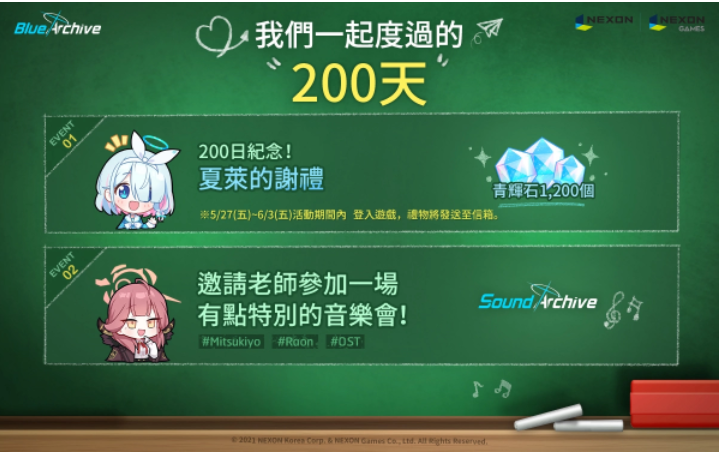 《蔚藍(lán)檔案》舉辦0.5周年200日紀(jì)念、線上音樂會「SoundArchive」！