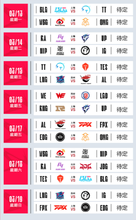 《英雄聯(lián)盟》LPL2023年春季賽賽程內容分享