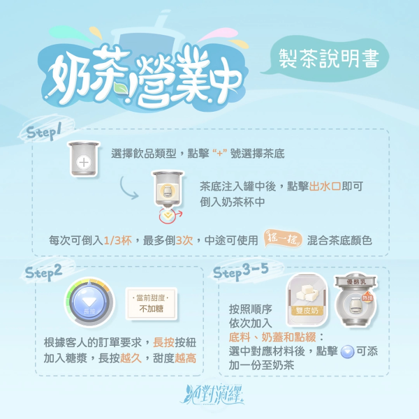 《絕對演繹》x「茶水格格」手搖聯(lián)名！【奶茶營業(yè)中】買就送虛寶卡及杯墊