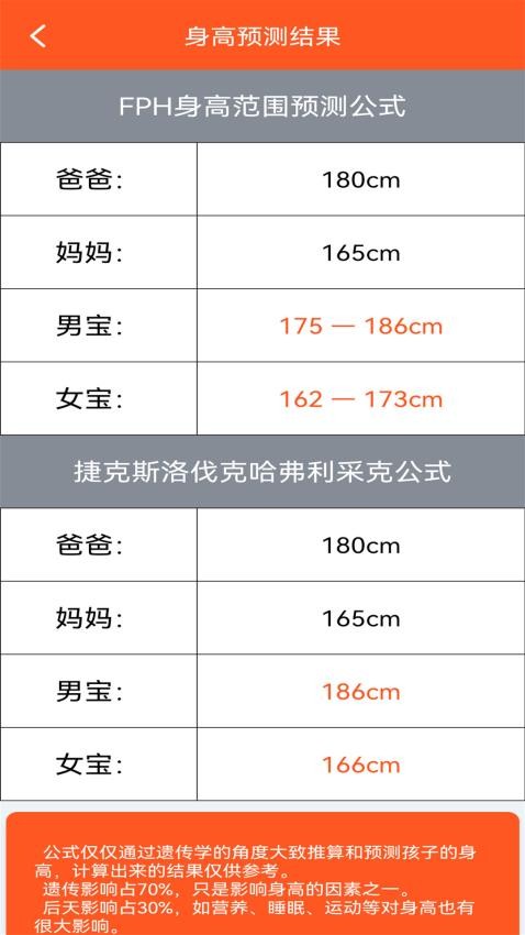 身高預(yù)測記錄寶截圖(1)