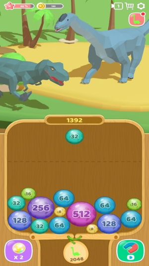 恐龍2048合成侏羅紀世界截圖(1)