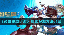 《英雄聯(lián)盟手游》搜索好友方法介紹
