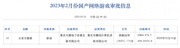 王者榮耀I(xiàn)P新游《王者萬象棋》版號(hào)獲批 限量測試即將開啟